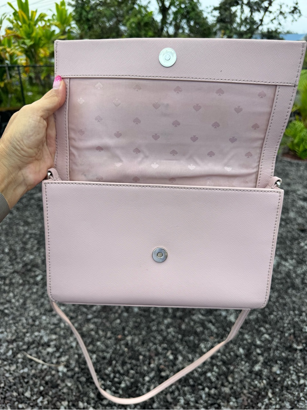 Kate Spade New York Pink Bow Crossbody Shoulder Bag Fair Condition - Picture 10 of 14